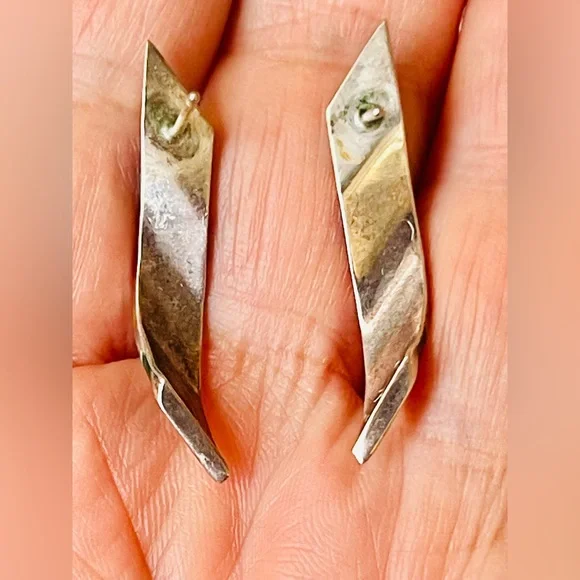 Zuni VTG Native American Sterling Turquoise Coral Onyx Opal Lapis Earrings - Picture 2 of 7